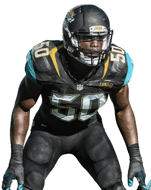 Jags player gets ready