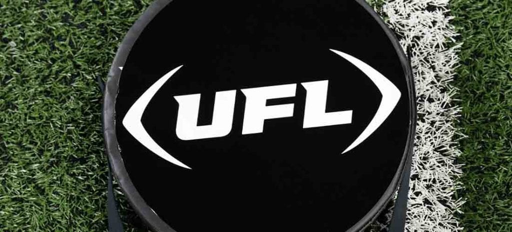 UFL logo on the field