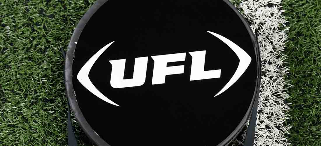 UFL logo on the field