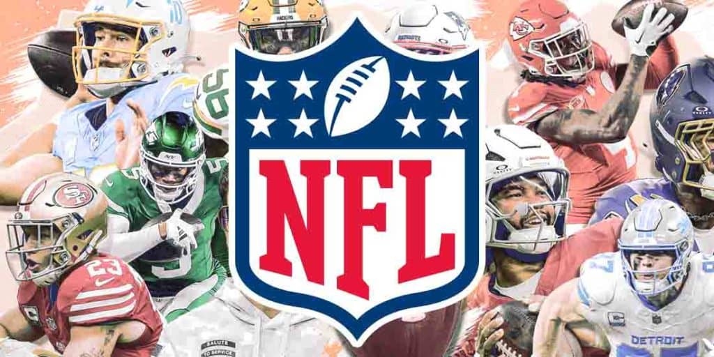 NFL logo and players