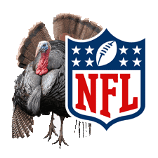 NFL logo with a turkey